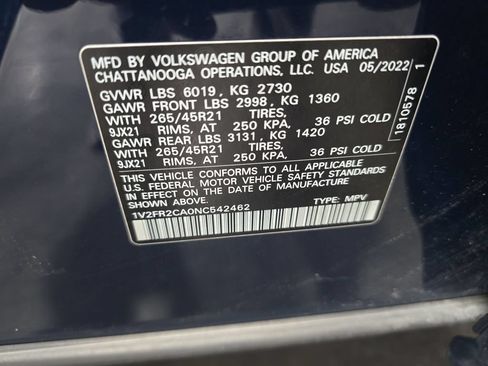 Used 2022 Volkswagen Atlas SEL Premium AWD/4WD image 26
