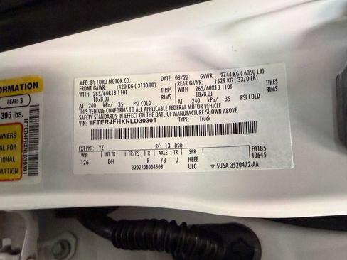 Used 2022 Ford Ranger Lariat w/ Equipment Group 501A High image 59