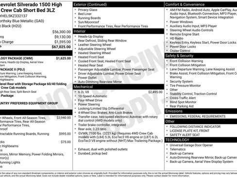 Used 2019 Chevrolet Silverado 1500 High Country w/ Technology Package image 3