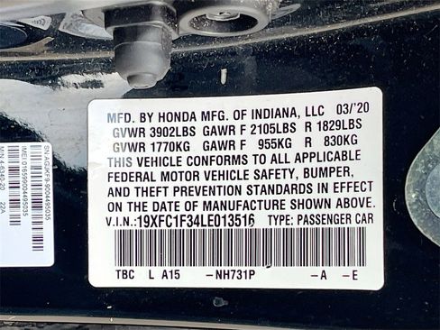 Used 2020 Honda Civic EX image 32