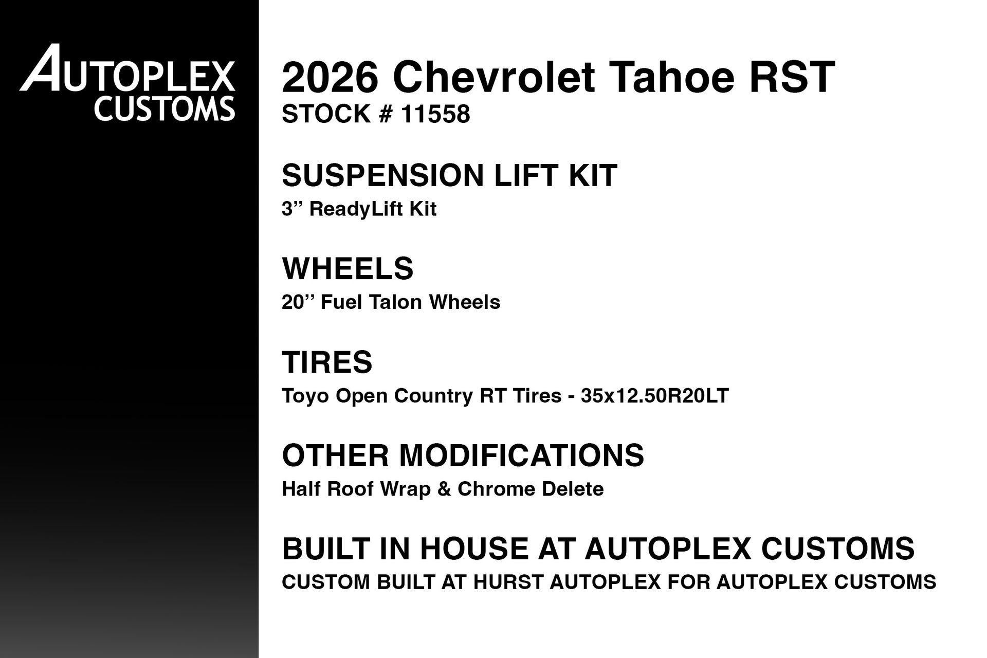 Used 2026 Chevrolet Tahoe RST w/ RST Performance Edition AWD/4WD image 2