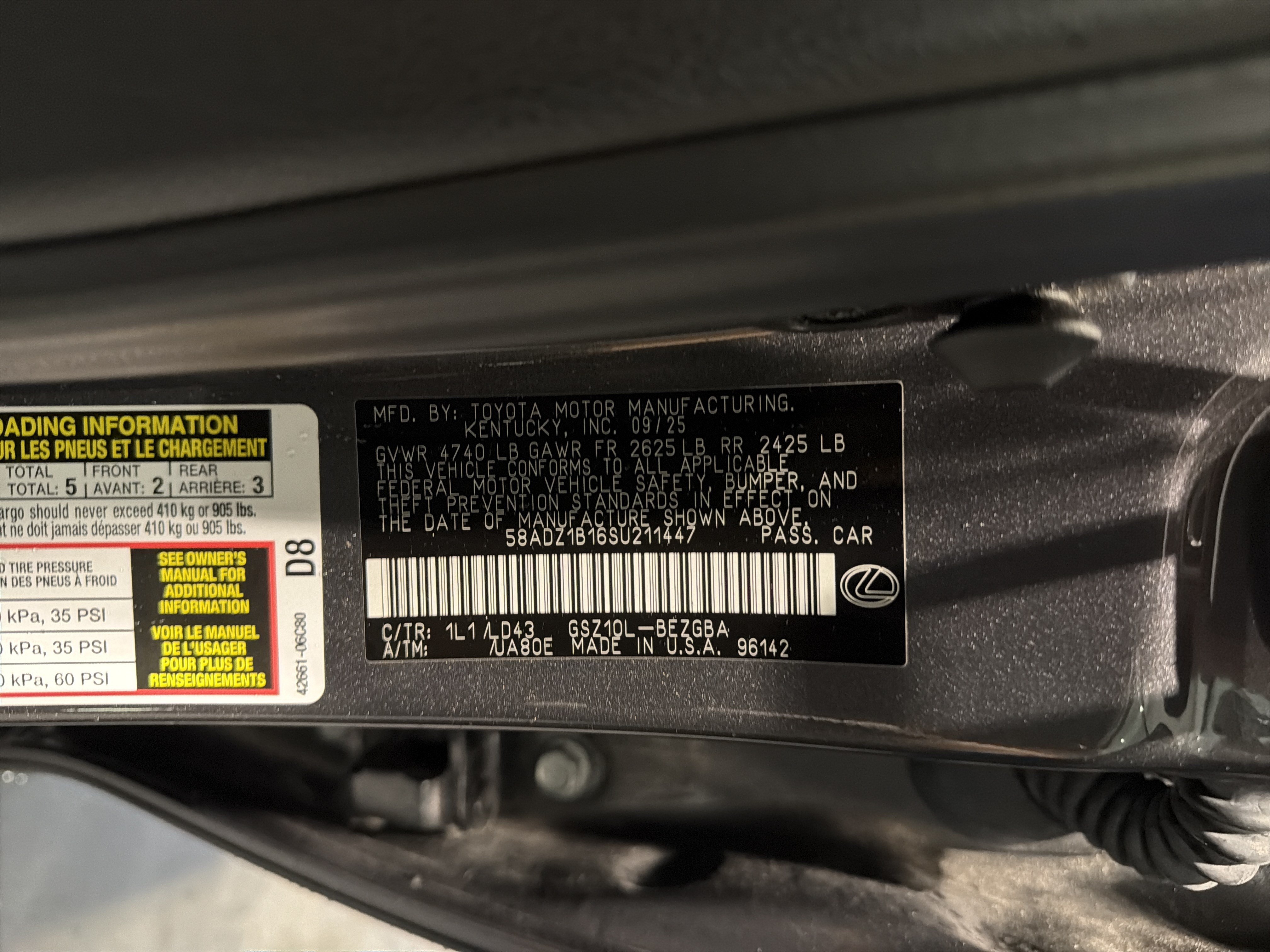 Used 2025 Lexus ES 350 w/ Premium Package FWD image 47