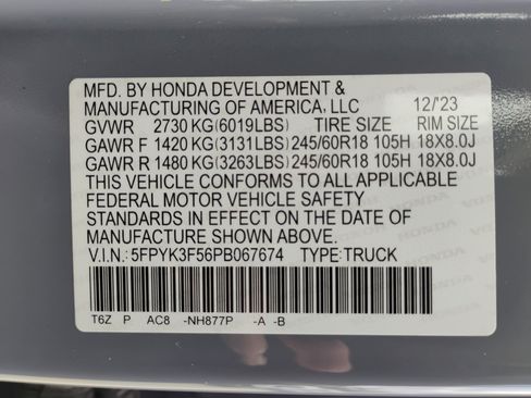Certified 2023 Honda Ridgeline RTL image 35