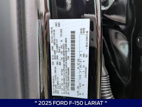 New 2025 Ford F150 Lariat w/ Equipment Group 501A Mid image 35