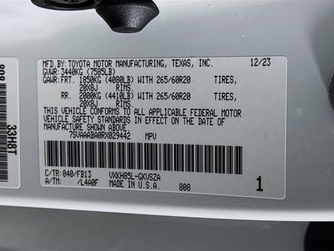 Used 2024 Toyota Sequoia SR5 w/ TRD Sport Package AWD/4WD image 34