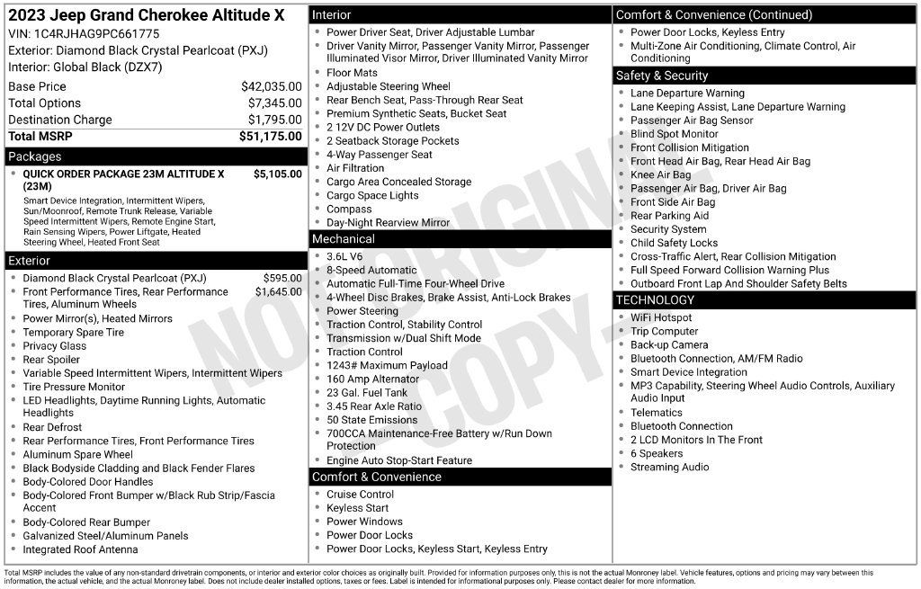Used 2023 Jeep Grand Cherokee Altitude AWD/4WD image 40