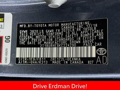 Certified 2019 Toyota Corolla LE FWD image 31