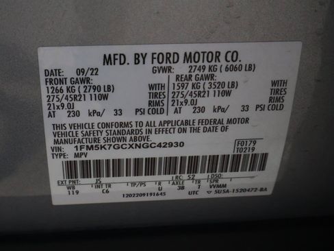 Used 2022 Ford Explorer ST w/ Equipment Group 401A RWD image 24
