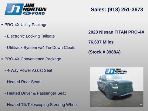 Used 2023 Nissan Titan PRO-4X w/ Pro-4x Convenience Package AWD/4WD image 14