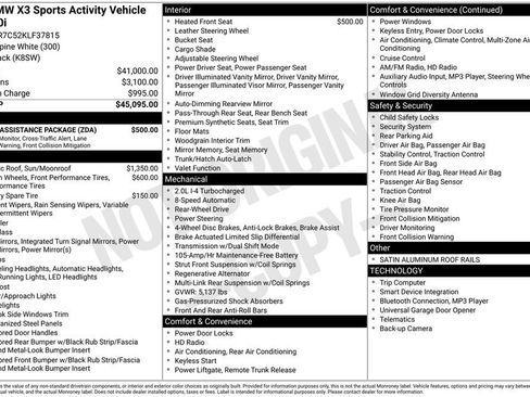 Used 2019 BMW X3 sDrive30i w/ Driving Assistance Package image 26