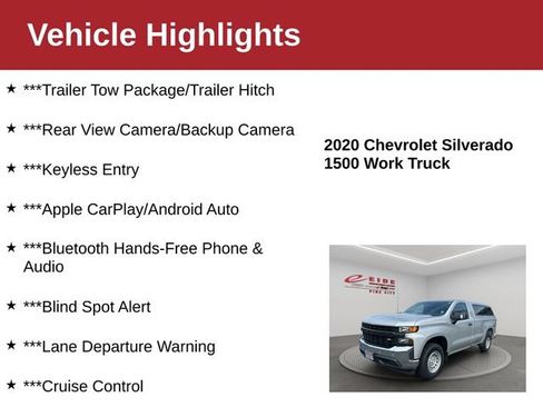 Used 2020 Chevrolet Silverado 1500 W/T w/ WT Value Package RWD image 4