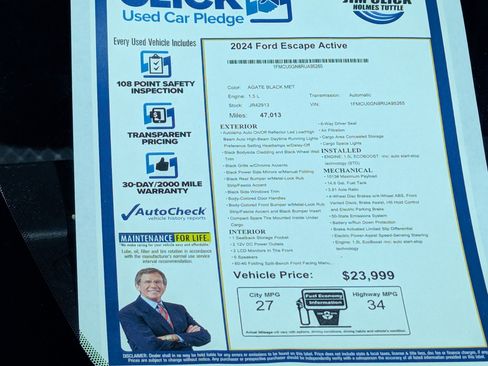 Certified 2024 Ford Escape Active image 13