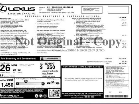 Used 2019 Lexus ES 350 w/ Premium Package FWD image 4
