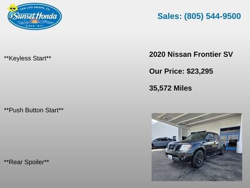 Used 2020 Nissan Frontier SV w/ Midnight Edition Floor Mats RWD image 6