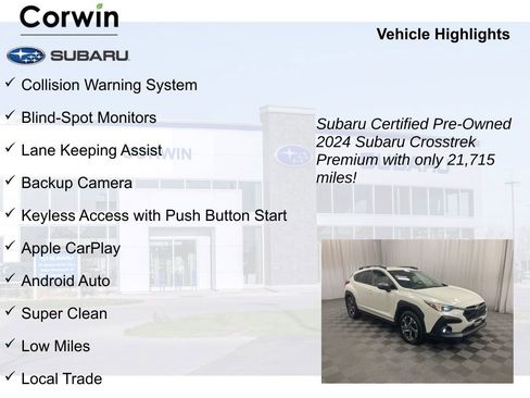 Certified 2024 Subaru Crosstrek 2.0i Premium w/ Popular Package #4 AWD/4WD image 9