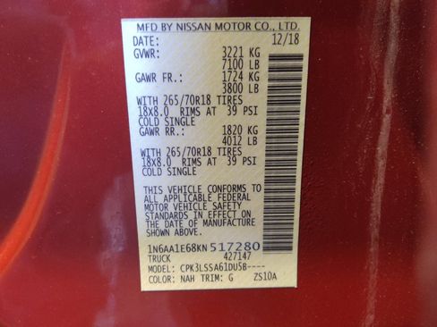 Used 2019 Nissan Titan SV w/ SV Convenience Package image 33