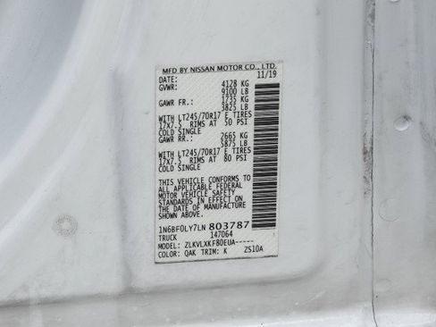 Used 2020 Nissan NV 2500 SV image 47