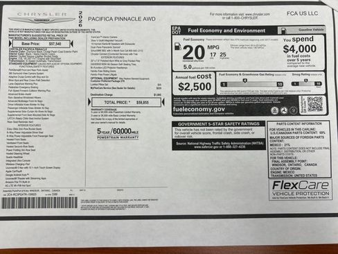 Used 2026 Chrysler Pacifica Pinnacle image 3