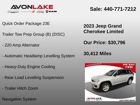 Used 2023 Jeep Grand Cherokee Limited w/ Trailer Tow Prep Group (B) image 6