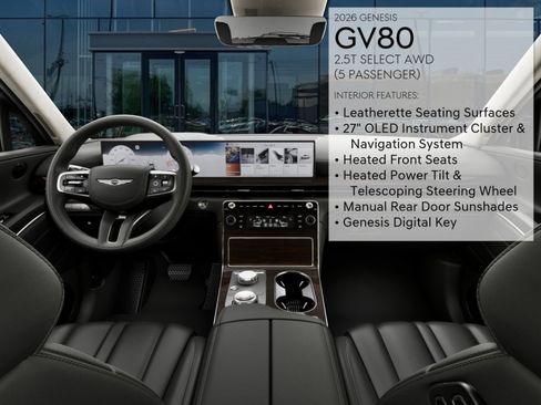 New 2026 Genesis GV80 2.5T Select AWD/4WD image 15