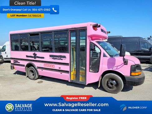 Used 2012 Chevrolet Express 4500 w/ School Bus Package RWD image 1
