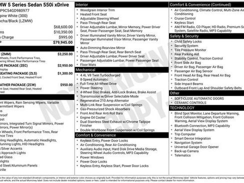 Used 2016 BMW 550i xDrive Sedan image 7