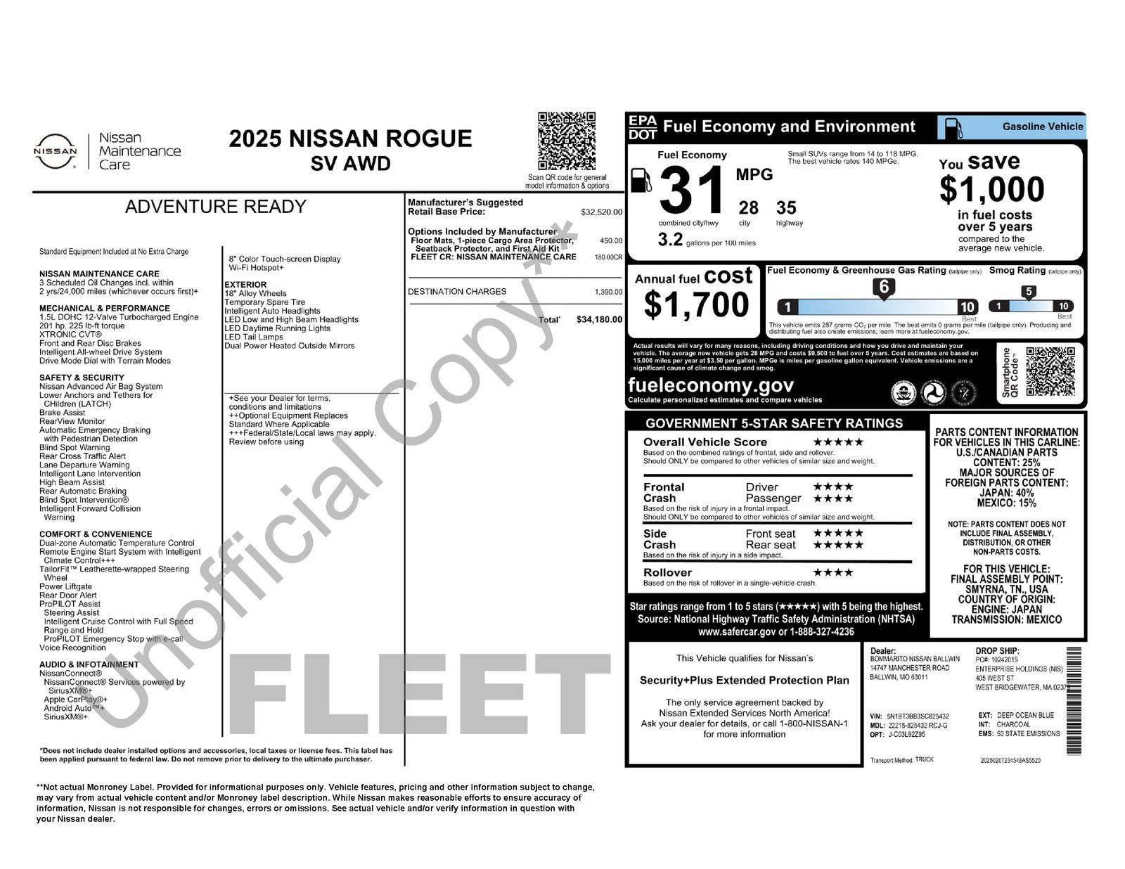 Used 2025 Nissan Rogue SV AWD/4WD image 17