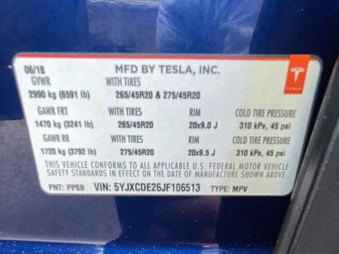Used 2018 Tesla Model X 75D AWD/4WD image 35