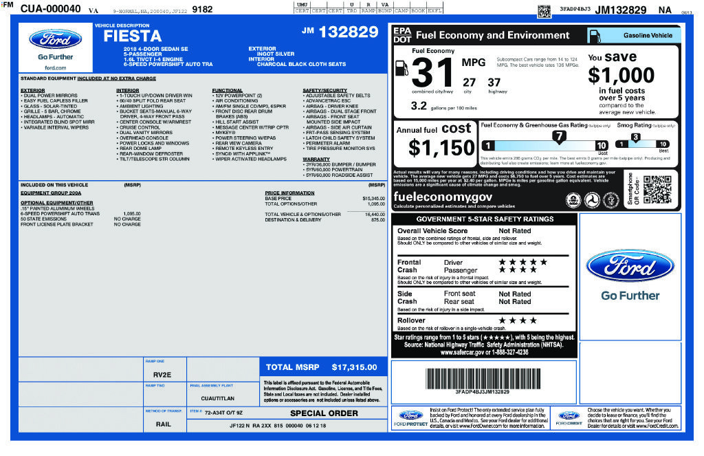 Used 2018 Ford Fiesta SE FWD image 2