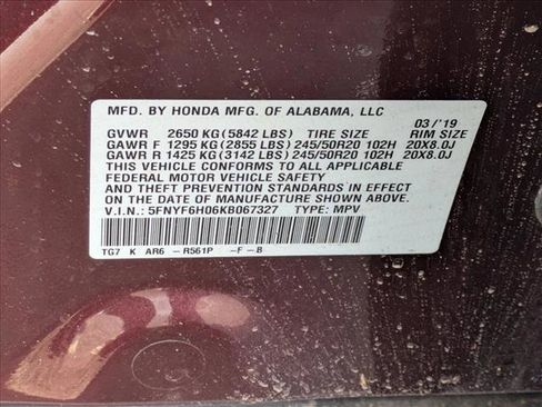 Used 2019 Honda Pilot Elite image 16