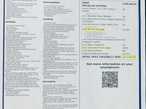 Used 2024 Mercedes-Benz EQE AMG 4MATIC SUV w/ Winter Package image 57