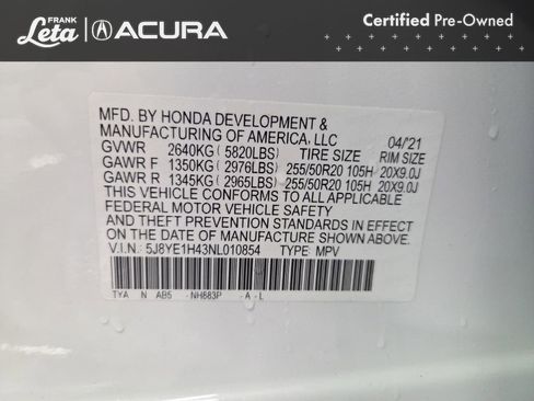 Used 2022 Acura MDX Technology image 26