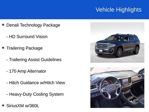 Used 2022 GMC Acadia Denali w/ Denali Technology Package FWD image 22