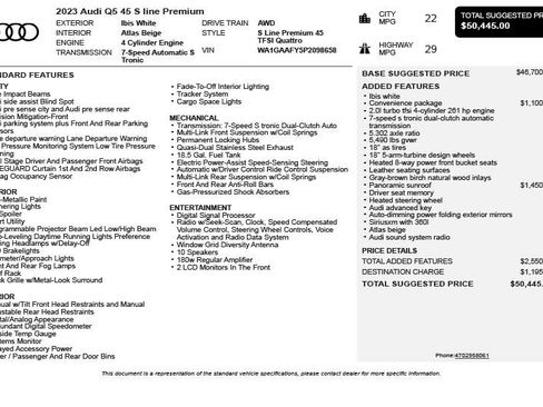Used 2023 Audi Q5 2.0T Premium w/ Convenience Package AWD/4WD image 3