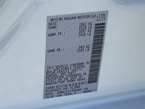 New 2025 Nissan Altima 2.5 SR w/ SR Premium Package image 20