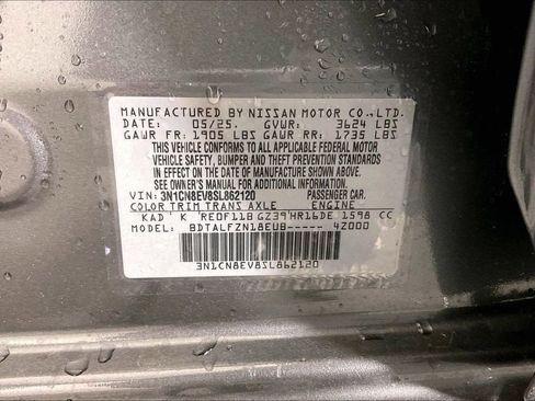 Used 2025 Nissan Versa SV w/ Trunk Package FWD image 43