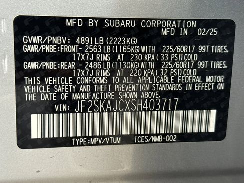 Certified 2025 Subaru Forester Wilderness w/ Wilderness Package image 29