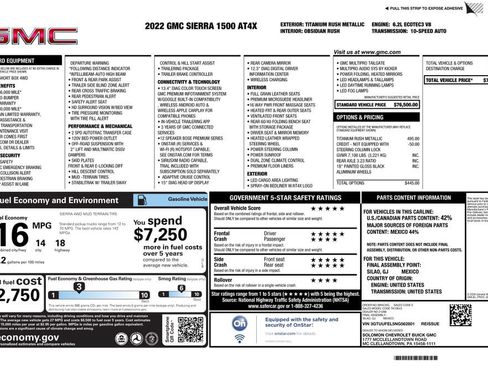 Certified 2022 GMC Sierra 1500 AT4X AWD/4WD image 4