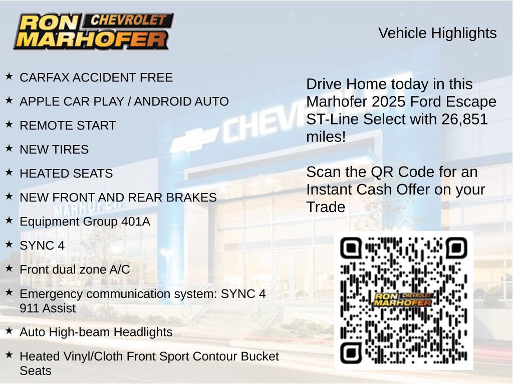 Used 2025 Ford Escape ST-Line Select AWD/4WD image 14
