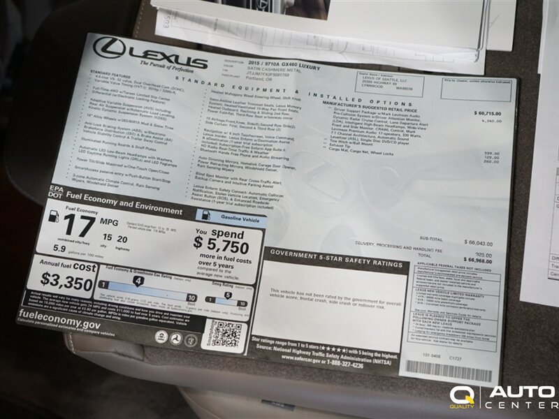Used 2015 Lexus GX 460 Luxury AWD/4WD image 2