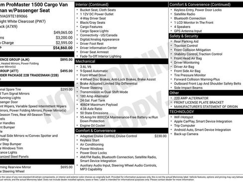 New 2026 RAM ProMaster 1500 w/ Convenience Group FWD image 5