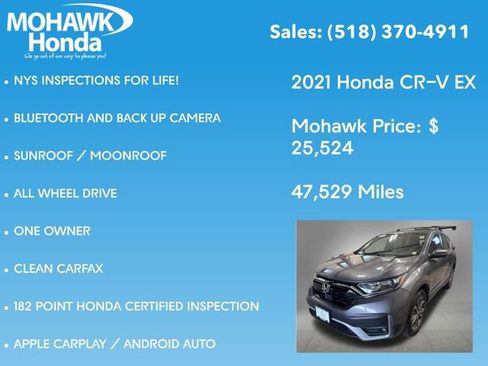 Certified 2021 Honda CR-V EX image 8