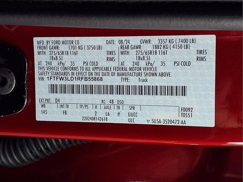 Used 2024 Ford F150 XLT w/ Equipment Group 302A MID AWD/4WD image 24