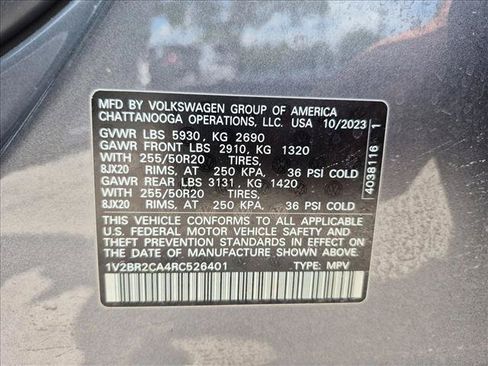 Used 2024 Volkswagen Atlas SEL AWD/4WD image 27