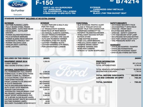 Used 2022 Ford F150 Lariat AWD/4WD image 2