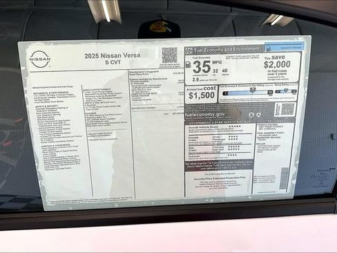 New 2025 Nissan Versa S w/ S Plus Package FWD image 36