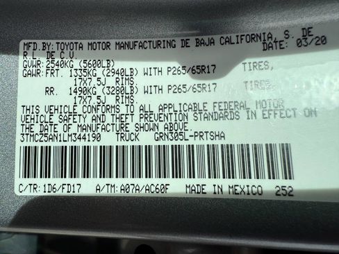 Used 2020 Toyota Tacoma TRD Sport 4x4 4dr Double Cab 5 image 44