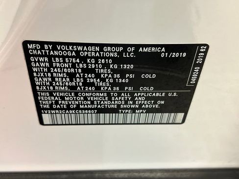 Used 2019 Volkswagen Atlas SE FWD image 29
