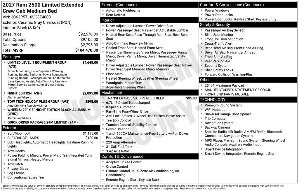 New 2027 RAM 2500 Limited AWD/4WD image 25