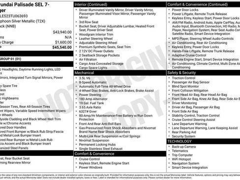 Used 2026 Hyundai Palisade SEL AWD/4WD image 46